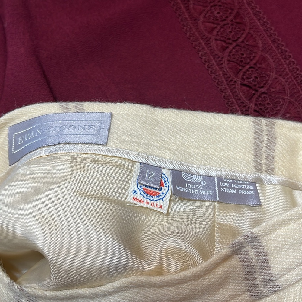 2pc vintage wool long skirt suit - Picture 4 of 13
